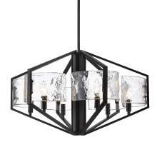 Golden Canada 3162-6 BLK-HWG - Golden Lighting Varsha 6-light Chandelier in Matte Black